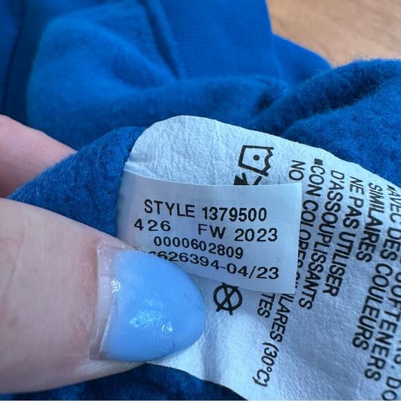 Under Armour Rival Hoodie Sweatshirt Womens Sz X LARGE XL Blue Thick Cotton - Picture 5 of 8